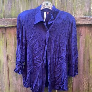 NY Collection blue button Down shirt sz. XL